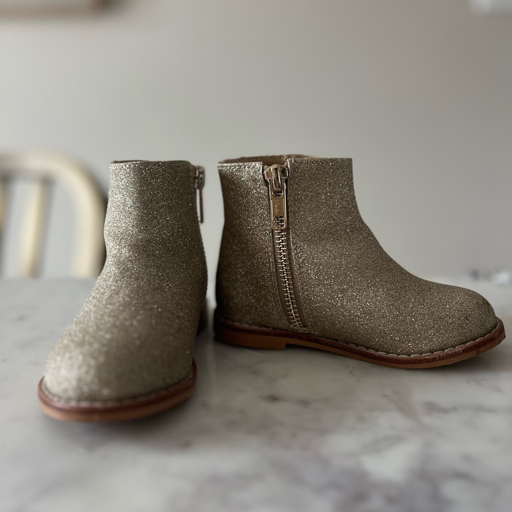 Janie and Jack Gold Ankle Boots Classic Design